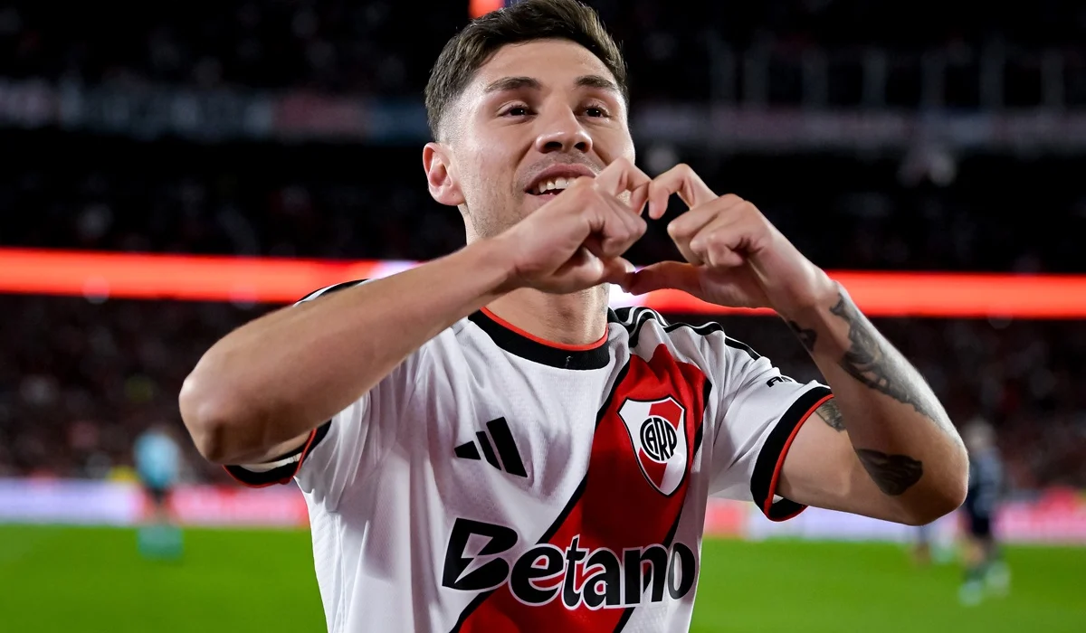 Gonzalo Montiel puso el empate para River ante Sarmiento