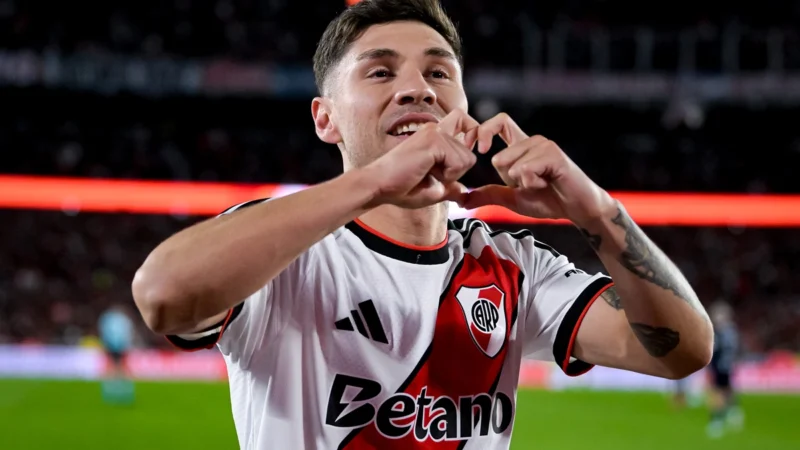 Gonzalo Montiel puso el empate para River ante Sarmiento