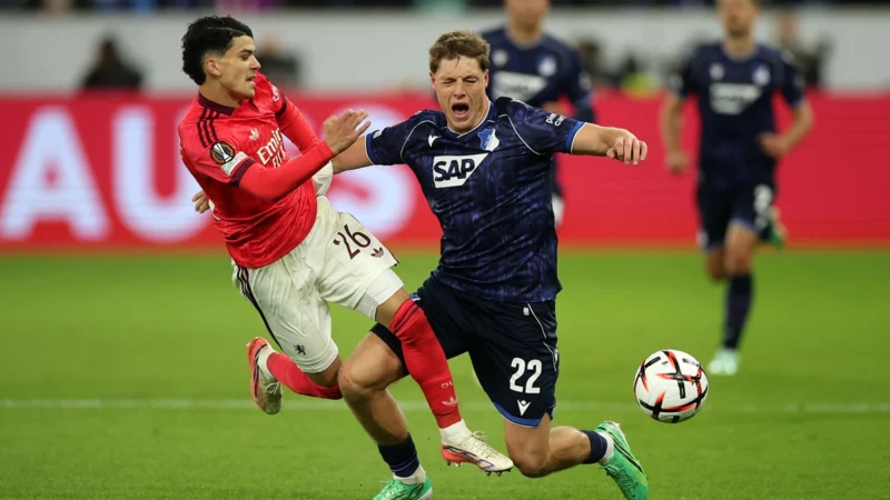 Hoffenheim cortó su racha adversa y dejó sin puntaje ideal a Lyon