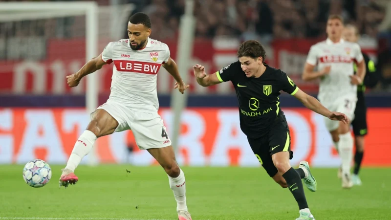 Stuttgart fue más pero empató con Atlético Madrid por Champions